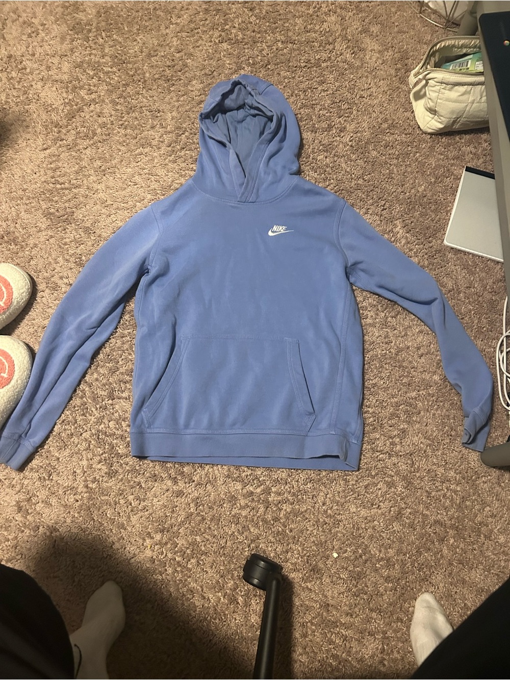 Big Kids Blue Nike Hooded Sweatshirt